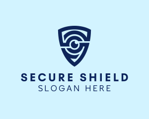 Shield Lens Security logo design