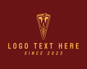 Bread Store - Wheat Bakery Letter W logo design