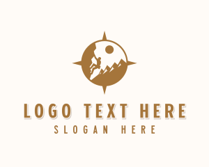 Mountain Biking - Rock Climbing Adventure logo design