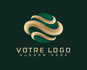 3d - Premium Corporate Globe Wave logo design
