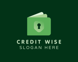 Credit - Money Wallet Lock logo design