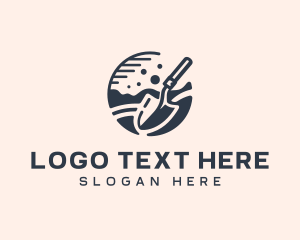 Digging - Trowel Landscaping Tools logo design