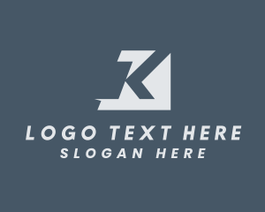 Fast - Express Shipping Letter K logo design