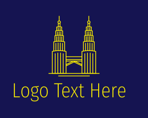 Tower - Malaysia Petronas Tower logo design