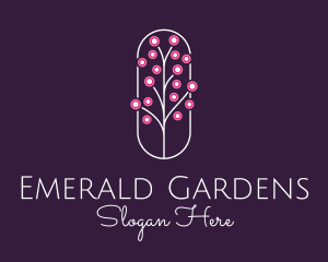 Natural Gardening Petals  logo design