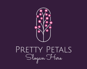 Natural Gardening Petals  logo design