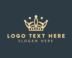 Pageant - Luxury Gold Crown logo design