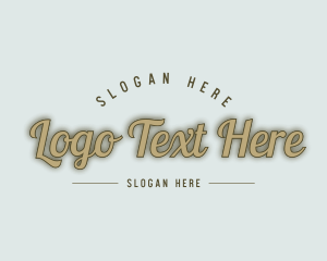 Tilted Cursive Business Logo