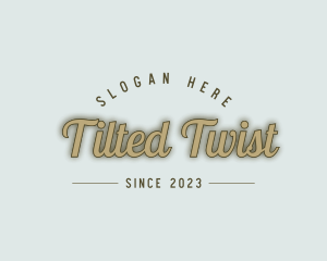 Tilted - Tilted Cursive Business logo design