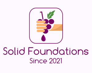 Juice Stand - Hand Squeezed Grape logo design