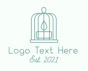 Cage - Tealight Candle Cage logo design
