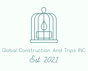 Tealight Candle Cage logo design