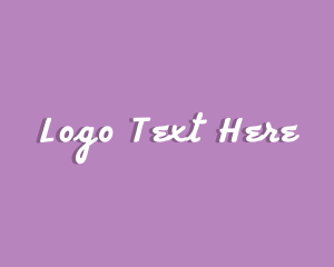 Vlog - Beauty Script Wordmark logo design
