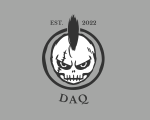 Skate Shop - Cool Mohawk Skull logo design