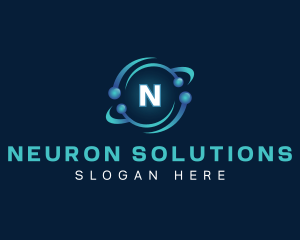 Neuron - Orbit Science Tech logo design