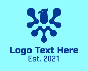 Robotics - Blue Digital Eagle logo design