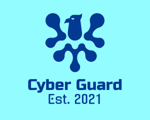 Malware - Blue Digital Eagle logo design