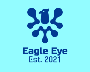 Blue Digital Eagle logo design