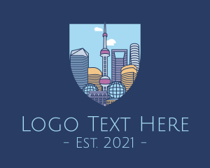 Asian Country - Shanghai China City logo design