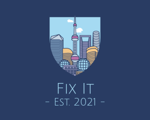 Shanghai China City logo design