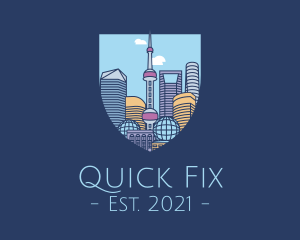 Shanghai China City logo design