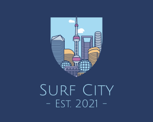 Shanghai China City logo design