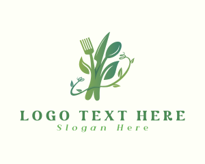 Knife - Organic Food Cutlery logo design