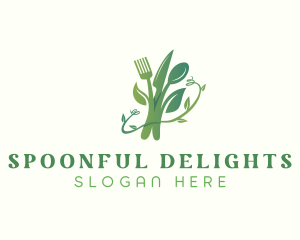 Organic Food Cutlery logo design