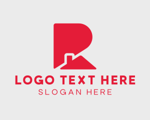 Commercial - Letter R Real Estate logo design