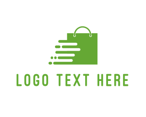 Quick - Fast Shopping Bag logo design