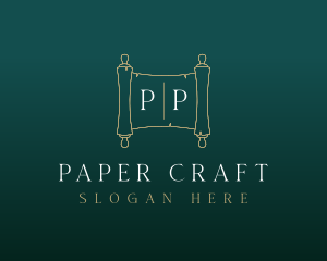 Parchment Paper Scroll logo design