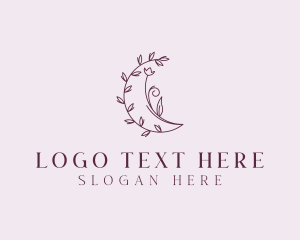 Holistic - Flower Crescent Boutique logo design