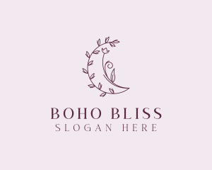 Flower Crescent Boutique logo design