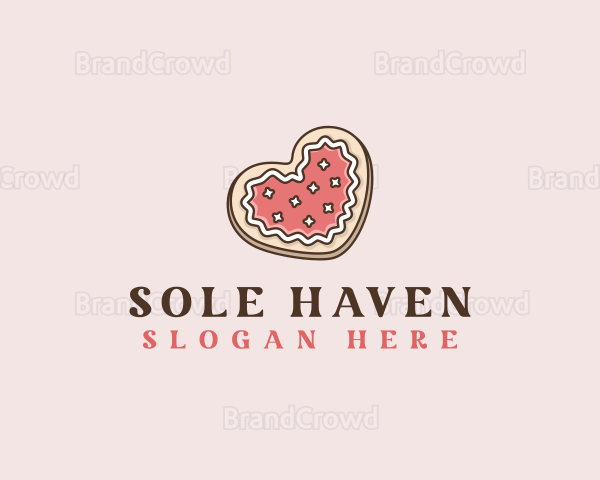 Bakery Heart Cookie Logo