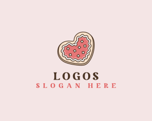 Culinary - Bakery Heart Cookie logo design