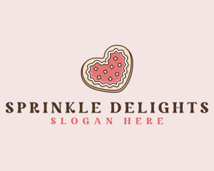 Bakery Heart Cookie logo design