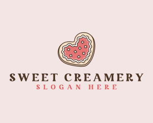 Bakery Heart Cookie logo design