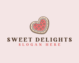 Bakery Heart Cookie logo design