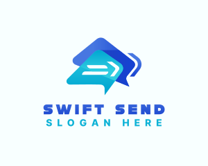 Send - Messaging App Telecommunication logo design