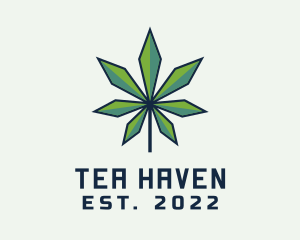 Organic Marijuana Leaf logo design