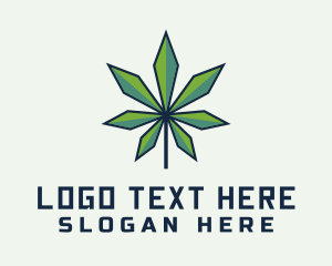 Organic Marijuana Leaf Logo