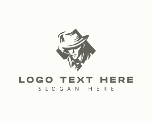 Mobster - Detective Investigator Spy logo design