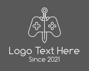 Console - Minimalist Sword Console logo design