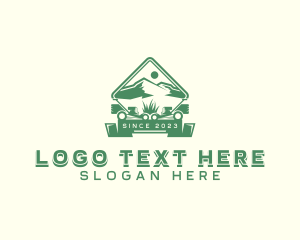 Outdoor - Mountain Lawn Mower logo design
