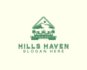 Mountain Lawn Mower logo design