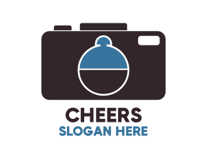 Food Vlogger - Camera Lens Cloche logo design