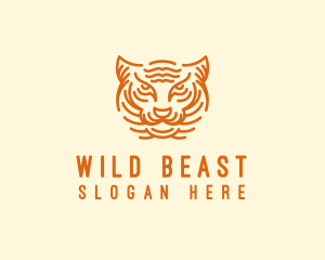 Wild Tiger Head logo design