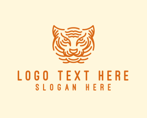 Feline - Wild Tiger Head logo design