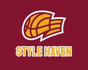Basketball Sports Flag  Logo