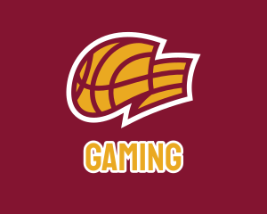 Basketball Sports Flag  Logo